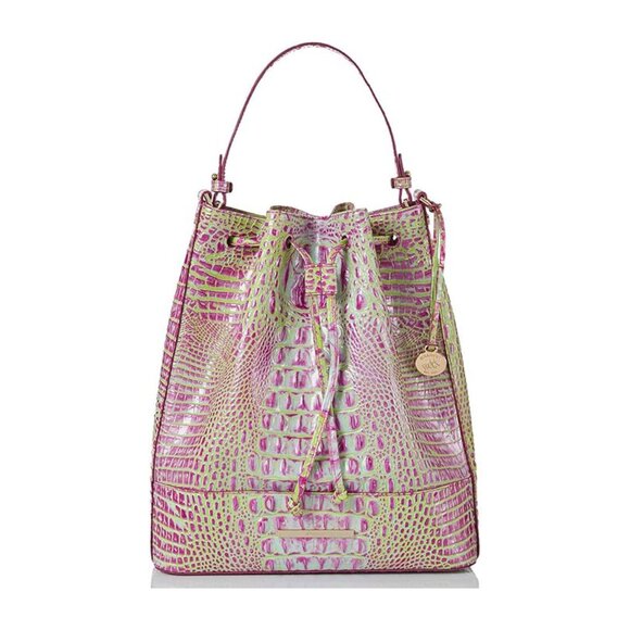 Brahmin Marlowe Leather Drawstring Shoulder Bag - Sweetener - Picture 1 of 8